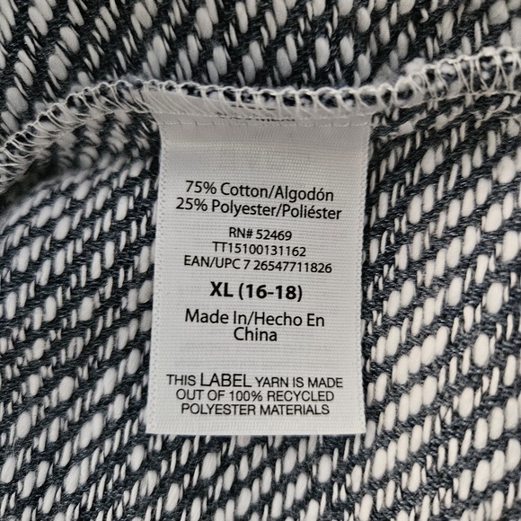 Time and True Women's Gray Shacket XL 16 18 2XL Long Sleeve Cotton Shirt Jacket - Picture 9 of 15